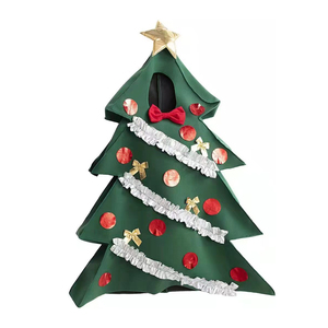 Conjunto de Disfraz de Árbol de Navidad, Sombrero de Estrella para Niños y Adultos, Traje de Cosplay para Fiestas Familiares, Suministros para Festivales, Sombrero de Navidad - Product Image 1