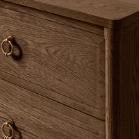 Commode de luxe 9 tiroirs en bois de style américain pour chambre et salon, avec espace TV