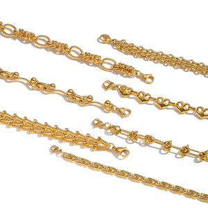 Collana Spessa da Uomo in Acciaio Inossidabile con Catena Geometrica a <span class=keywords><strong>Cuore</strong></span> Intrecciata Fatta a Mano in Stile Bambù - Product Image 5