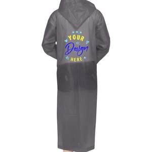 Personnalisé 10PS EVA Veste de Pluie pour Poncho Imperméable Coupe-Vent Adulte Imperméable Cordon Capuche Simple Réutilisable Couleur Impression - Product Image 5