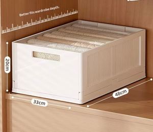 Thickened <b>Foldable</b> Plastic Storage <b>Box</b> Light Luxury Multi Purpose Organizer for Home Clothes Toys Desktop Kitchen Use - Product Image 4
