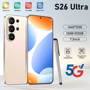 Téléphone mobile original S26Ultra 5G, double appareil photo 78MP+108MP, écran 7,3 pouces, 12+512 Go, 8000 mAh, double SIM, stylet inclus - Product Image 1