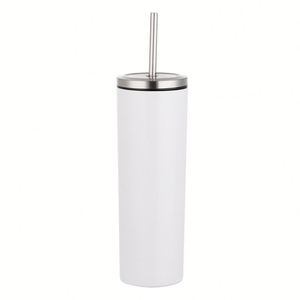 Gobelet droit en acier inoxydable de 20 oz avec paille métallique - Product Image 4