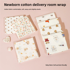 Manta Envolvente de Algodón para <span class=keywords><strong>Bebés</strong></span>, Estilo Pastoral, Diseño de Dibujos Animados, Suave, Delgada, Anti-Sobresalto, Material Seguro para Dormir, Personalizable - Product Image 1