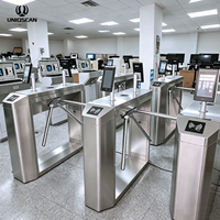 Tourniquet de sécurité pour métro UNIQSCAN avec mécanisme de commande à distance, barrière pivotante rapide pour piétons, tourniquet trépied pour salle de sport