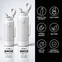 Nouvelle Gourde Sportive PRO 2026 avec Support Téléphone Magnétique N52 et Couvercle à Paille, Compatible Magsafe, en Acier Inoxydable Isolé