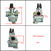 Carburateur moto 20mm pour Yamaha Y80 MATE80 BELL80 V50 V80 V75 V80SS V80DX PW80 CY80 Moto Scooter ATV Carburateur