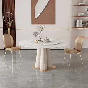 새로운 현대 가정 가구 Dinning 방 고정되는 6 Seater 대중음식점을 위한 현대 식탁 고정되는 둥근 대리석 식탁