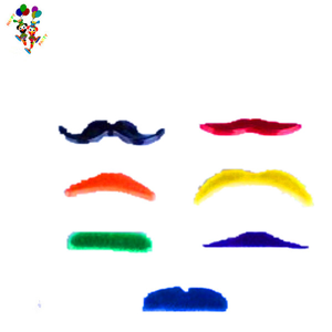 Máscara de fiesta autoadhesiva barata, HPC-2298 de barba de felpa sintética de colores - Product Image 2