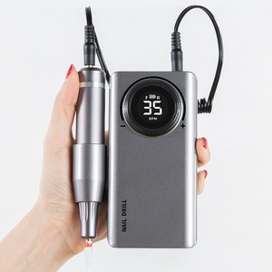 Rechargeable Electric Nail Drill Portable Polisher Ceramic Steel Metal Bits Low Noise <b>UK</b> US Plug Manicure Machine Wholesale - Product Image 3