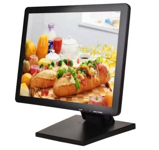 Monitor POS com tela de toque sem moldura de 15/17/19 polegadas para restaurante e supermercado