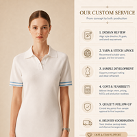 Robe Polo Femme Blanche en Mélange de Rayonne à Col Polo et Manches Courtes, Robe Pull Tricotée pour l'Été