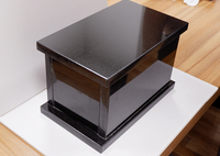 Urne funéraire en pierre de granit naturel, dalle grande taille, polie, de couleur noire du Shanxi, de haute qualité, durable, pour application dans les parcs, garantie 1 an