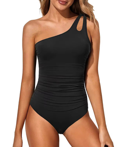 Traje de baño de una pieza elástico y moderno para mujer, con doble tirante y espalda descubierta, estilo europeo y americano, venta al por mayor - Product Image 3