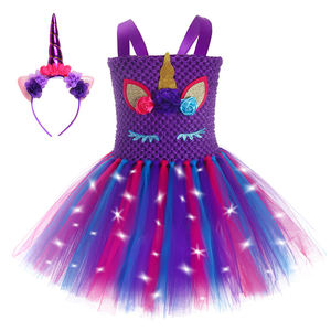 Robe Tutu Led de haute qualité pour filles enfants robe de princesse Offres Spéciales jupe Tutu filles licorne lumière Led Costume - Product Image 1