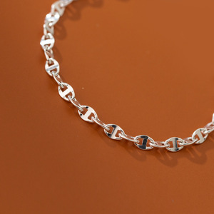 Daidan-Bracelet <span class=keywords><strong>de</strong></span> <span class=keywords><strong>Cheville</strong></span> Mode en Argent Sterling 925, Style Coréen Simple, Nez <span class=keywords><strong>de</strong></span> Cochon, <span class=keywords><strong>Grain</strong></span> <span class=keywords><strong>de</strong></span> Café, Chaîne <span class=keywords><strong>de</strong></span> <span class=keywords><strong>Cheville</strong></span> - Product Image 5