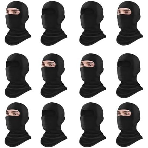 12 Pack Womens Balaclava - Black