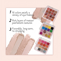 Palette de fards à paupières glamour à haute pigmentation, sans cruauté, virale sur TikTok