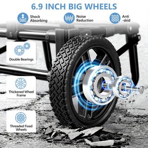 Carrito de Compras Plegable de Plástico PP Resistente con Tapa para Subir Escaleras, Ideal para Supermercado, Equipaje y Camping - Product Image 5