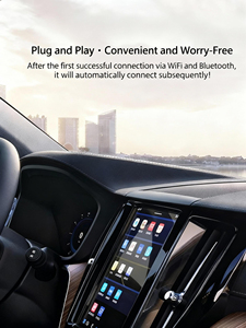 Adaptateur CarPlay sans fil USB A prenant en charge Apple CarPlay et Android Auto, adaptateur USB A vers USB C inclus, design cubique monolithique - Product Image 4