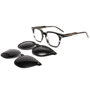 Gafas de sol con clip magnéticas de dos tonos cuadradas a la moda, Gafas de bloqueo de luz azul, Gafas Lunettes De Soleil - Product Image 4