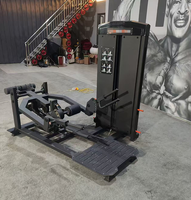 Machine 2-en-1 pour Squat et Soulevé de Terre, pour l'entraînement des fessiers et des ischio-jambiers, usage commercial, à charge par poulies avec doubles poignées