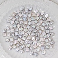 Perles en vrac de Zhuji, naturelles, blanches, d'eau douce, en forme de trèfle à quatre feuilles, pour la fabrication de bijoux DIY