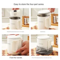 Bouilloire électrique portable design moderne mini chaudière à eau pliable en acier inoxydable pour la maison et les affaires, les voyages et le thé