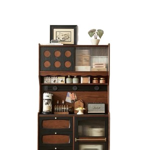 French Style Retro <b>Sideboard</b> <b>Storage</b> Cabinet Multifunction Living Room Tea Cabinet Solid Wood Integrated Kitchen Design - Product Image 5