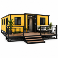 Maisonnette moderne en conteneur avec porche avant, finition bois, maison préfabriquée modulaire pour jardin, maison d'hôtes, complexe hôtelier et villa