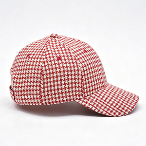 Gorra de Béisbol Retro con Estampado de Pata de Gallo, Logotipo Personalizado Bordado, Poliéster/Algodón, 6 Paneles, Unisex, Ropa Urbana - Product Image 3