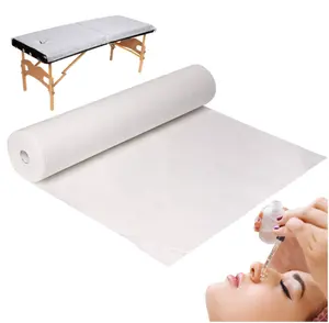 Factory Selling Medical Waterproof White Non Woven Bed Sheet SMS SMMS Fabric Disposable Bed Sheet Rolls