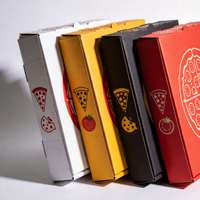 Boîte à pizza en carton ondulé de 13 pouces, imprimée sur mesure, jetable, de qualité alimentaire, pour la livraison de pizzas en restaurant