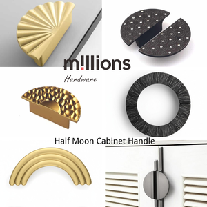 64mm nửa mặt trăng ngăn kéo kéo nhôm phần cứng cho nhà bếp tủ quần áo phòng ngủ phòng khách sạn biệt thự đồ nội thất xử lý - Product Image 4