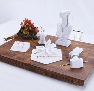 Good Quality Counter Window Showcase Bracelet <b>Earrings</b> Ring Necklace Stand Display Props Set for Store - Product Image 2
