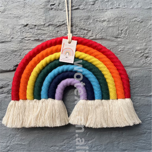 PH972 prezzo di fabbrica Boho Decor baby <span class=keywords><strong>mobile</strong></span> Macrame Nursery Decoration regalo di compleanno appeso a parete colorato - Product Image 3
