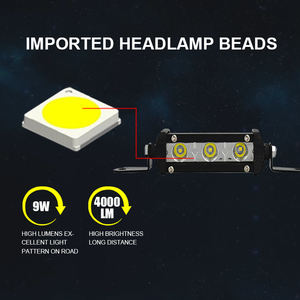 Nouvelle lampe de travail LED super lumineuse 24V 100W 1100lm 6000K, spot 4 pouces, lumière tout-terrain pour voiture, camion, tracteur, bateau - Product Image 5