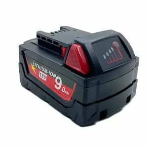 Para <span class=keywords><strong>Milwaukee</strong></span> 18V 9.0Ah <span class=keywords><strong>batería</strong></span> de litio de repuesto <span class=keywords><strong>M18</strong></span> XC 48-11-1860 48-11-1850 48-11-1840 48-11-1820 baterías recargables - Product Image 3