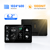GPS Motor 6.2 Inci dengan Carplay, Kecerahan Ultra Tinggi 1000NIT, Kamera Ganda, Rekam Berulang untuk Carplay pada Sepeda Motor
