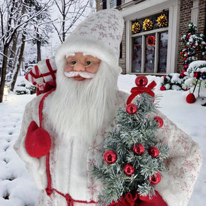 Decorazioni Natalizie All'Ingrosso, Statuetta Multicolore di Babbo Natale, Accessori Regalo, Statua di Babbo Natale in Piedi, Decoro Natalizio - Product Image 1