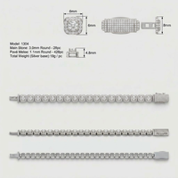 Bracelet chaîne en argent plaqué chrome rose avec moissanite VVS, design cœur, test diamant 100% positif