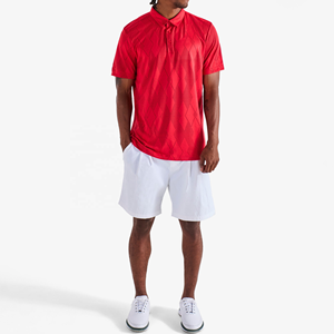 Camisa de Golf de Manga Corta para Hombre, de Lujo, OEM, de Alta Calidad, Elástica en Cuatro Direcciones, Ligera, de Secado Rápido, con Cuello de Doble Capa, Lisa - Product Image 4