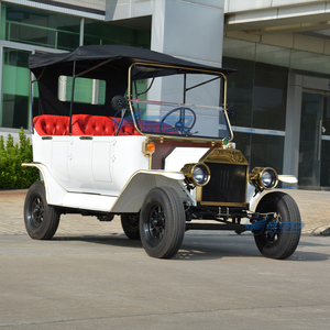 Voiture électrique vintage rétro blanche 5 places à prix d'usine, haute spécification, intérieur rouge, toit souple étanche, couleur personnalisée - Product Image 6