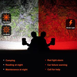 Lampe torche LED puissante 1000LM en gros, autonomie ultra-longue, sortie USB, batterie externe rechargeable, ABS IP65, projecteur de camping avec - Product Image 4