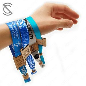 Bracelet en polyester tissé RPET écologique avec logo personnalisé, réutilisable, RFID NFC NTAG213, contrôle d'accès, carte de visite - Product Image 2