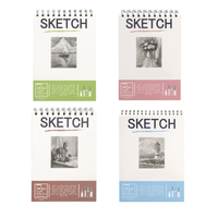 Bloc de Dibujo de 24 Hojas, 110 g/m², Cuaderno de Dibujo Artístico, Tapa Dura, Encuadernación en Espiral