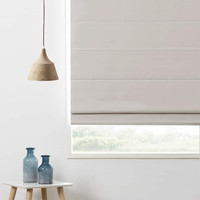 Persianas Romanas Motorizadas Personalizadas Hechas a Medida, Cortinas Eléctricas para Ventanas, Riel de Aluminio, Batería Recargable Integrada