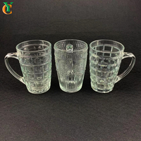 Vente chaude 250ml/9OZ tasse en verre transparent avec poignée en verre de Style classique pour thé café vin bière lait réutilisable