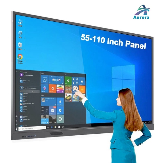 HD Android/window LCD/LED Anti-Glare Interactive Smart Board Multi Touch Screen Monitor Interactive Whiteboard for Meeting