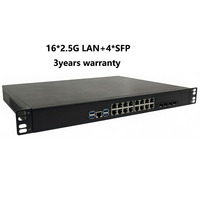 Appliance de sécurité pare-feu réseau d'entreprise 1U en rack, 4 ports 10G SFP+ et 16 ports 2.5G pour centre de données SD-WAN Edge